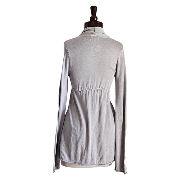 Shae Women’s Light Grey Knit Open Cardigan Sweater - Size M - Picture 3 of 6